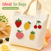 Patchs perlés personnalisés en gros, assortiment de broderies en perles de rocaille pour vêtements et sacs