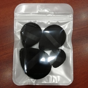 Lot de 4 éponges de <span class=keywords><strong>maquillage</strong></span> en velours en forme de goutte, mélangeurs de <span class=keywords><strong>maquillage</strong></span> roses et noirs, avec emballage personnalisé, houppettes cosmétiques en gros - Product Image 6