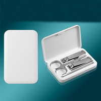 WELLFLYER Kit de manucure pédicure MS-771 5 pièces fournitures pour ongles coupe-ongles Kit de pédicure-Kit de manucure en acier inoxydable