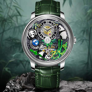 Montre mécanique automatique de luxe pour homme, en acier inoxydable, avec cadran ajouré, verre saphir synthétique et aiguilles authentiques - Product Image 6