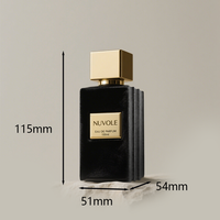 Meilleure vente bouteille de parfum unique flocage bouteilles de parfum en verre noir 30ML 50ML 100ML bouteille de parfum unique avec boîte