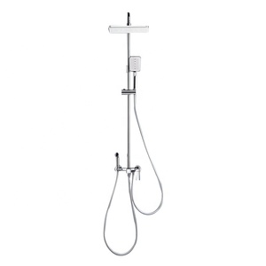 Đầy đủ Brass treo tường Tắm Vuông tắm màu đen phòng tắm vòi sen Set - Product Image 1