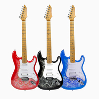 Guitare électrique à corps plein peint, manche en érable, micros HSS, mécaniques étanches, modèle ST, idéale pour les cours