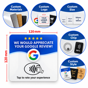 Tarjeta NFC Acrílica para Reseñas <span class=keywords><strong>de</strong></span> <span class=keywords><strong>Google</strong></span>, Tarjeta <span class=keywords><strong>de</strong></span> Reseñas <span class=keywords><strong>de</strong></span> Cinco Estrellas para Redes Sociales, 13.56 mhz HF Ntag213 215 216 para Función <span class=keywords><strong>de</strong></span> Reseñas <span class=keywords><strong>de</strong></span> Tiendas - Product Image 3