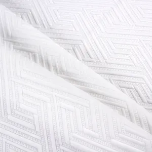 Colchão acolchoado de algodão orgânico 100%, cor personalizada, respirável, tecido de malha, para colchão têxtil de casa