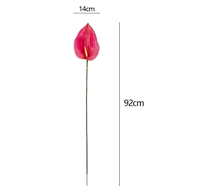 Bunga Anthurium Artifisial 3D Print Tahan Lama, Mirip Asli, untuk Dekorasi Meja, Tanaman dan Bunga Artifisial Realistis