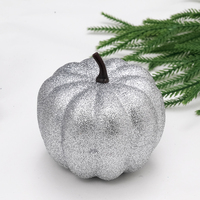 Grande citrouille artificielle Arnold en toile de jute verte, décoration d'Halloween, de Noël et d'hiver, grande taille ovale pour table