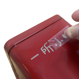 Autocollant en métal personnalisé estampage à chaud argent autocollant Film déchirable laisser mot séparation autocollant Transparent mot marque emballage - Product Image 1