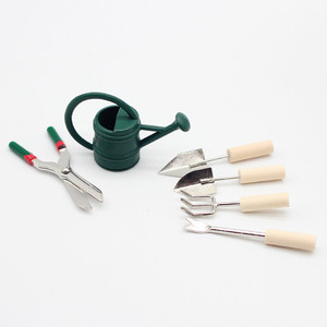 Mini giardino bollitore per casa delle bambole da giardino cesoie strumenti pala giardino esterno decorazione microscopica - Product Image 1