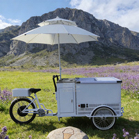Chariot mobile remorquable pour glaces et restauration rapide, chariot à pousser pour hot-dogs et snacks
