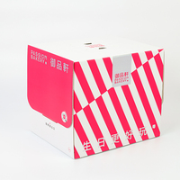 Boîte à gâteau personnalisée avec logo pour anniversaire, emballage en carton pour cupcakes, pâtisseries, boulangerie, boîte à gâteau en papier avec poignée et fenêtre