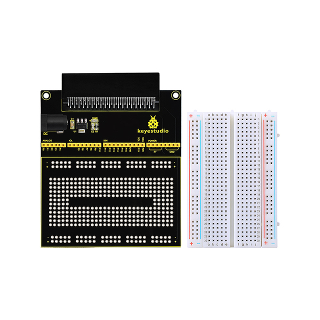 Keyestudio Prototype Breakout Board V2 With 400-point Breadboard for Microbit