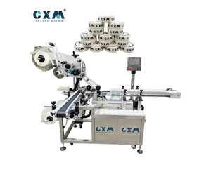 Machine d'étiquetage automatique pour bouteilles et bocaux ronds avec fonction d'étiquetage supérieur et inférieur - Product Image 1