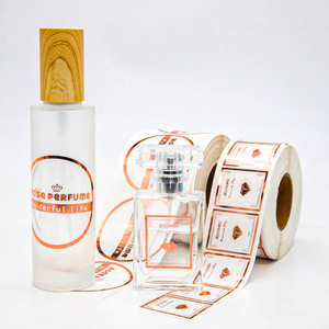 Étiquettes personnalisées premium pour parfums, autocollants transparents métalliques 3D avec logo en feuille d'or pour emballages de flacons de parfum - Product Image 1