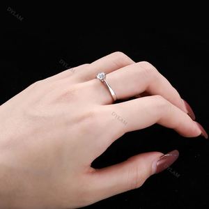 Bague de mariage Dylam Zircon, bagues de fiançailles simplistes, diamant Moissanite, vintage, éthique, meilleures entreprises de bagues, moitié prix - Product Image 2