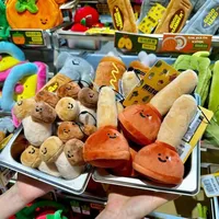 Figurines en peluche pour légumes Jellcat créatif et mignon Porte-clés en peluche Brocoli Chou Gâteau aux fruits Porte-clés alimentaire Pendentif en peluche