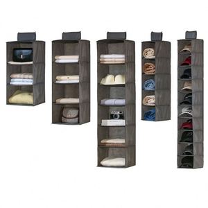 Organisateur de placard multi-niveaux en tissu pliable pour vêtements, robes, soutiens-gorge et sous-vêtements - Product Image 6