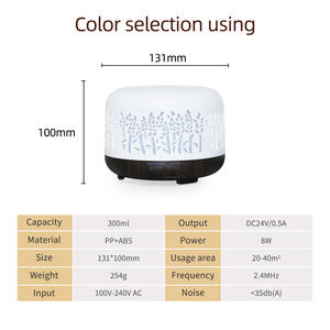 Difusor de aceite esencial con diseño de espiga de trigo, humidificador ultrasónico USB de 5V con luz LED y temporizador para uso doméstico - Product Image 4