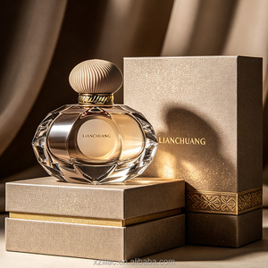 Elegante Botella de <span class=keywords><strong>Perfume</strong></span> de Vidrio Transparente de Lujo de 80 ml, Botella de <span class=keywords><strong>Perfume</strong></span> Personalizada con Logotipo Estampado en Caliente y Caja de Regalo para Hombre y <span class=keywords><strong>Mujer</strong></span> - Product Image 1