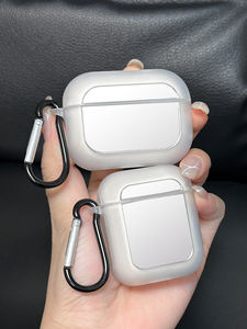 Nouvelle arrivée, étui transparent mat pour <span class=keywords><strong>AirPods</strong></span> 4 <span class=keywords><strong>3</strong></span> <span class=keywords><strong>Pro</strong></span> <span class=keywords><strong>2</strong></span>, coque de protection transparente givrée avec porte-clés mousqueton - Product Image 6