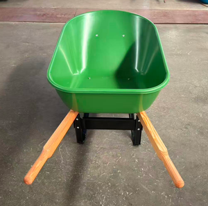 <span class=keywords><strong>Brouette</strong></span> de chantier industrielle robuste 6CBF avec plateau en poly plastique, manche en <span class=keywords><strong>bois</strong></span>, <span class=keywords><strong>2</strong></span> <span class=keywords><strong>roues</strong></span>, provenant d'une usine OEM - Product Image 4