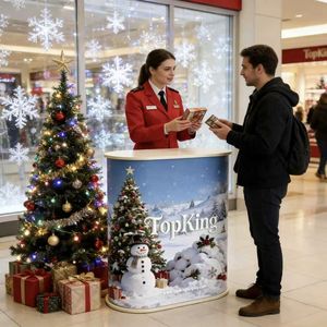 Support d'affichage personnalisable à panneaux creux de 90 cm de haut pour comptoir de salon professionnel et présentoir de produits - Product Image 2