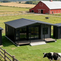 Maison préfabriquée extensible personnalisée avec terrasse sur le toit, maison modulaire moderne, villa de villégiature, bureau, hébergement