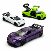 Prix d'usine : Voiture de sport Huayra en alliage moulé sous pression à l'échelle 1:36, portes à ailes de mouette ouvrables, hypercar jouet à rétrofriction avec roues mobiles pour la vente en gros