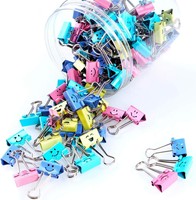 Pinces à reliure Trombones colorés Pinces à papier Clips de taille assortie Cadeaux de professeur de bureau avec visage souriant creux mignon coloré