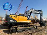 Excavatrice sur chenilles Hyundai 305LC-9S d'origine avec godet de terrassement, 30 tonnes, matériel d'ingénierie et de construction d'occasion, Hyundai 305