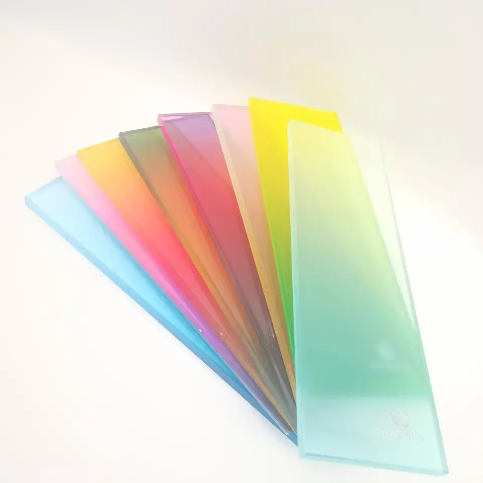 Gradient laminated glass cut to size safety laminated with qualified SGP film/building glass