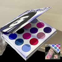 Coffret Maquillage Série Halloween - Palette de Maquillage Multi-usages avec Fard à Joues Scintillant et Ombre à Paupières