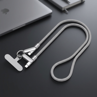 Cable de Carga USB Plano 1M-EL-P008 Gris/Negro en Caja de Papel, Cable de Cobre Metálico de Carga Rápida para Teléfono Móvil y Computadora
