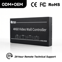 Controlador de Video Wall 4K UHD, 5 Entradas, 9 Salidas HDMI, Procesador de Video Wall Giratorio para Empalme de Pantallas LCD, ODM OEM 7*24H