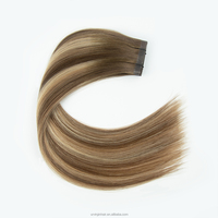Extensions de cheveux naturels à bandes invisibles couleur piano, double épaisseur, sans couture, pour salons de coiffure