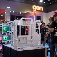 Socooler SOC-J-360 aluminium Mid Tower PC casing Gamer untuk penggemar overclock RTX 5080 GPU mendukung ATX dengan jendela Panel samping