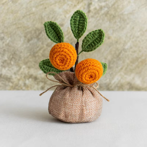 Plante en pot de œillets, crochet fait main, tricot décoratif, bricolage, cadeau de fête, fil fini, fleur artificielle - Product Image 3