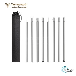 Outdoor 25mm <b>canopy</b> pole, two 2.4m 2.1m 4-cection iron camping accessories, <b>tent</b> support pole - Product Image 4