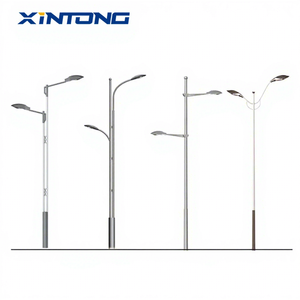 XINTONG Customized Outdoor 4m 5m 6m 7m 8m 9m 10m 12m Double Single Arm Galvanized Steel Solar Street <strong>Light</strong> <strong>Pole</strong> Post Lamp <strong>Pole</strong> - Product Image 1