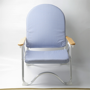 Blu Navy pesante oversize imbottito pieghevole in alluminio Teak braccioli <span class=keywords><strong>poltrona</strong></span> reclinabile <span class=keywords><strong>sedia</strong></span> <span class=keywords><strong>a</strong></span> <span class=keywords><strong>sdraio</strong></span> con cuscino - Product Image 2