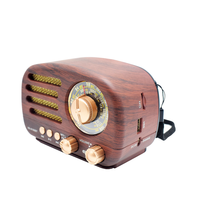 Portable Retro Radio Speaker with AM/FM/SW Functions, USB/TF/Wireless BT/MP3 Player. Ideal Gift for the Elderly
