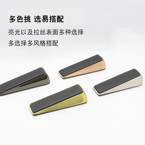 Tope de puerta de aleación de zinc con acabado bronce cepillado y goma antideslizante para uso en interiores y exteriores, de Suzhou Science Popularization. - Product Image 4