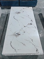 Panneau mural en marbre avec revêtement UV, panneau en PVC imperméable pour la décoration intérieure d'hôtels, d'appartements et de bureaux