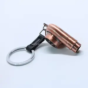 Leather Turbo Keychain Hot Selling Metal 3D Car Whistle Turbo Keychain Spinning Auto Part Model Turbocharger Promotion Gifts