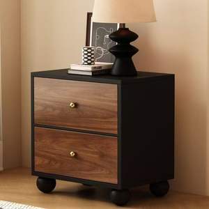 <span class=keywords><strong>Table</strong></span> de chevet moderne nordique en bois <span class=keywords><strong>noir</strong></span> extensible, <span class=keywords><strong>table</strong></span> d'angle, armoires de rangement, écologique, durable, pour la maison, la chambre à coucher, l'hôtel - Product Image 1