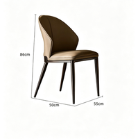 Chaises de salle à manger d'hôtel très vendues, chaises modernes minimalistes pour la maison, chaises de restaurant avec dossier, robustes et confortables