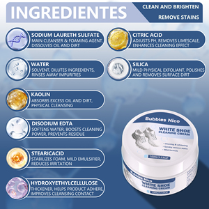 Crema Limpiadora Blanqueadora y Antiamarilleo para Zapatos, Descontaminación Profunda, Blanqueamiento Instantáneo y Abrillantamiento para Todo Tipo de Calzado - Product Image 5