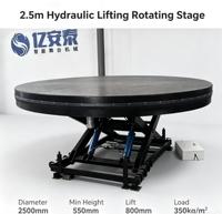 Plateforme de levage hydraulique rotative de 2,5 m, hauteur de levage de 0,8 m, 360° °   Scène d'événement rotative, capacité de charge de 350 kg, pour spectacle et fête