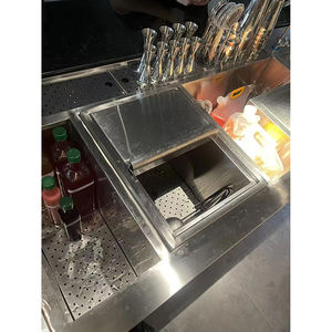 <b>Stainless</b> <b>Steel</b> American Style Durable Workbench <b>Table</b> Convenient Serving Bar Counter Wine Cabinet Restaurant Designs - Product Image 5