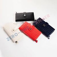 Couverture de cahier de reliure de journal en cuir croc personnalisé pour la semaine hobonichi A6 B6 zippée avec poches fente pour carte de crédit